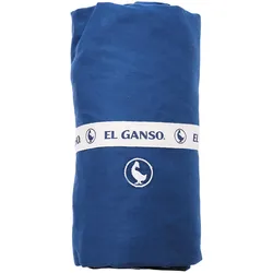 El Ganso - Spannbettlaken 160x200+30cm mit Klappe Marineblau - 100% Baumwolle 180TC mit Sticklogo