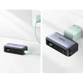 UGREEN 5000mah Power Bank With Built-In Usb-C Connector Powerbank - schwarz - 5000 mAh,