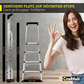 Craftfull CF-133B Haushaltsleiter 4 Stufen