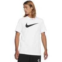 Nike Men's Sportswear Swoosh T-Shirt, White/Black, S