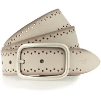Mustang Ledergürtel mit Lochstanzung in Creme-95