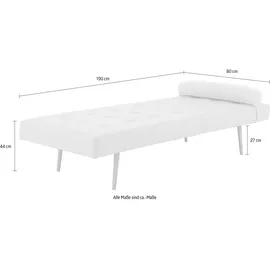 Andas Daybett Agnar mit Kissenrolle 90 x 200 cm braun