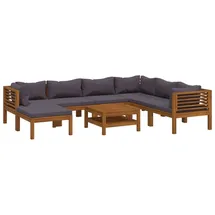 vidaXL Garten-Lounge-Set 8-tlg. grau Akazie