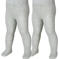 Playshoes Strumpfhose uni Doppelpack in grau/melange | Gr.: 50/56