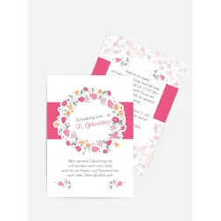 Geburtstagseinladungen Karte selbst gestalten mit Spruch und Fotos im Onlinedesigner bei Meine-Kartenmanufaktur.de