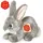 Teddy-Hermann Hase sitzend grau