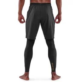 Skins S5 Superpose Long Tights Herren Schwarz S