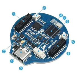 Sertronics WaveShare RP2040 MCU Board 1.28inch Round LCD with Accelerometer and Gyroscope Sensor