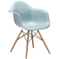 Vitra Stuhl Eames Plastic Armchair RE 83x63x59 cm eisgrau, Gestell: Ahorn, Designer Charles & Ray Eames