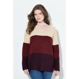 Ulla Popken Strickpullover mit V-Ausschnitt Rot XXL-3XL