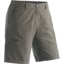 Funktionshose MAIER SPORTS "Nidda", Damen, Gr. 46, Normalgrößen, braun (schlamm), 100% Polyamid, Hosen, Robuste und vielseitige Funktions-Bermuda, ideal zum Wandern