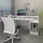 ML-Design Schreibtisch Computertisch Einstellbar Laptoptisch Tisch PC Weiß 179,8x90,6x55cm