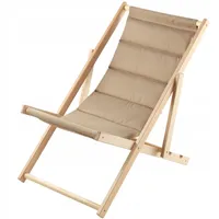 Kadax Liegestuhl aus Holz, Sonnenliege bis 120kg, Cappucino