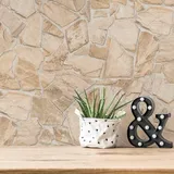 A.S. Création Vliestapete 3D-Optik Natur Stein Mauer Wand 10 m x 0,32 m 0 g Beige Creme 3893-29