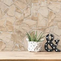 A.S. Création Vliestapete 3D-Optik Natur Stein Mauer Wand 10 m x 0,32 m 0 g Beige Creme 3893-29