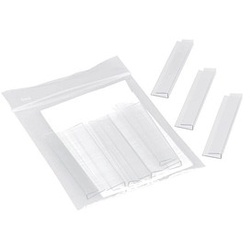 10 styro Beschriftungsschilder mit Clip transparent