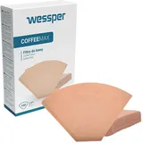 Papier-Kaffeefilter von Wessper 80 Stück, 1x4 (Grösse 4), naturbraun