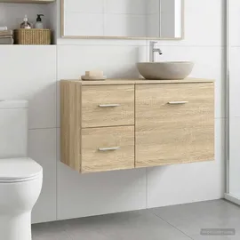 vidaXL Badezimmerschrank Inzwischen 30 x 44,5 x 50 cm Braun
