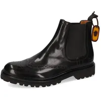 Melvin & Hamilton Pierce 15 Leder-Chelsea Boots für Herren Stiefelette Flache Absätze, Echtes Leder, Vegetabile Gerbung schwarz 40 EU