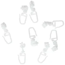 GARDINIA Drehgleiter für 4 mm Laufkanal Weiß 20-er Pack