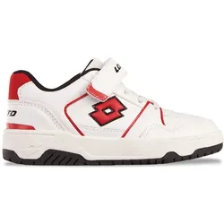 Sneaker LOTTO, Kinder, Gr. 34, rot (weiß, rot), Synthetik, mehrfarbig, sportlich, Schuhe, - mit Drehpunkt für mehr Wendigkeit