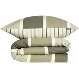 SCHIESSER Brody Gestreift Grün 135 x 200 cm + 80 x 80 cm
