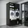 roomartstore.de Waschmaschinen-Doppelschrank SERIE 1 230 x 134 x 67 cm Schwarz