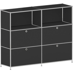 viasit Highboard »System 4« breit schwarz, 152.9x118.1x40.4 cm