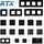 OEM Wandsteckdose Lan Rj45 Modul Rtx Sh schwarz