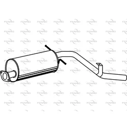 FENNO Endschalldämpfer hinten  für NISSAN 20100-2S500 20100-3S300 20100-3S30A P4054