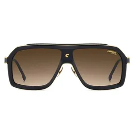 Carrera CA 1053/S/TI Matte BLACK/BLACK BROWN GREEN ANTIREFLEX 60/12/145 Herrenbrillen Sonnenbrillen - Schwarz
