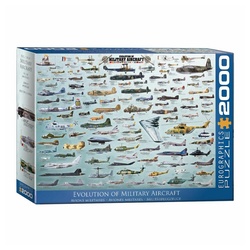EUROGRAPHICS Puzzle Militärflugzeuge, 2000 Puzzleteile bunt