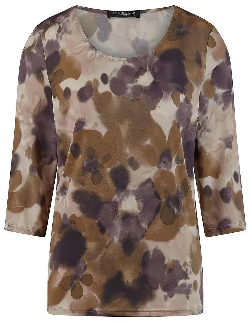Rundhals-Shirt Fadenmeister Berlin beige, 46