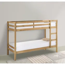 Lüttenhütt Etagenbett »Alpi«, (H/B/T), Massivholz (Kiefer), Stockbett Lüttenhütt beize/wax + beize/wax
