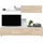 HOGAR24 Alida TV-Lowboard 200 x 43 x 41 cm Weiß/Eiche Holz