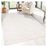 Carpet City Hochflor-Teppich »City Shaggy«, rechteckig, 30 mm Höhe, Robuster Langflor Teppich uni, besonders flauschig weich Carpet City creme B: 200 cm 1 St.