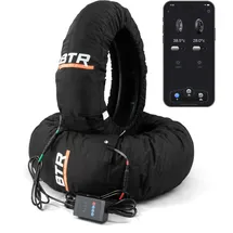 BTR Netcom BTR Motorrad Reifenwärmer - Set mit Bluetooth, 17 Zoll