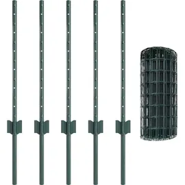 vidaXL Zaun 0,6 x 10 m Grün/Stahl