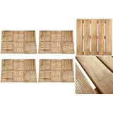 vidaXL Terrassenfliesen braun holz 50 x 50 cm 24 St.