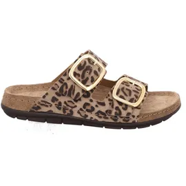 ROHDE Pantolette Leder Zweischnaller mit Leopardenmuster Rodigo-D 5890, Größe:38 EU
