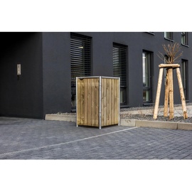 Hide Mülltonnenbox Holz, 70x115x81cm (BxHxT), 240 Liter -