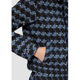 s.Oliver Gemusterte Bouclé-Jacke Blau 42