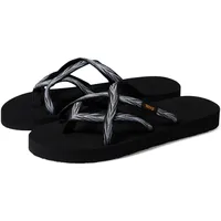 Teva Damen Olowahu Womens Flipflop, Palms Black/White, 40 EU - 40 EU