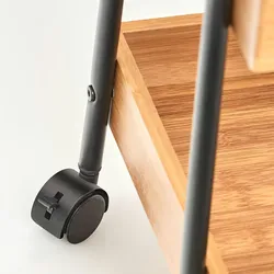 Zeller Beistellwagen, Bambus/Metall, schwarz