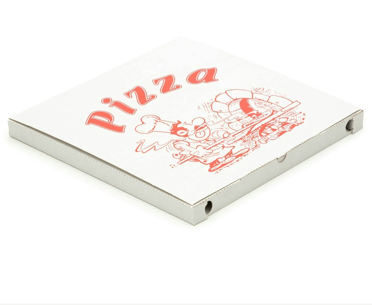 KK Verpackungen 2200 Pizzakartons 400 x 400 x 30 mm Pizzaschachteln Motiv Verpackungen weiß