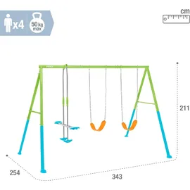 Intex 44121 - 3er Schaukel-Set (343x254x211cm) Schaukel Stahlrahmen