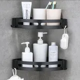 Eckregal Aus Einem Stück Für Bad Und Wc, Duschzubehör, Aluminiummöbel Mit Mattschwarzer Oberfläche
