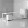 KADIMA DESIGN Büro-Set MUENCHEN 3-tlg Weiß Schreibtisch, Schrank, Container Glasfront