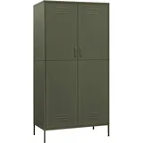 vidaXL Olivgrüner Kleiderschrank 90x50x180 cm