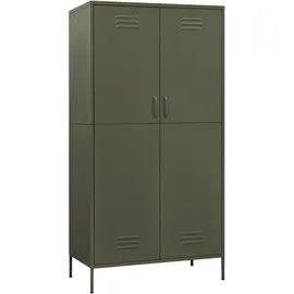 vidaXL Olivgrüner Kleiderschrank 90x50x180 cm